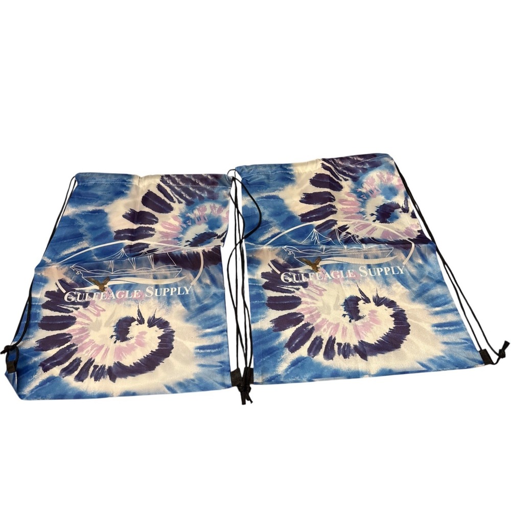 Golfeagle Supply Tie-dye Drawstring Bags‎ (2) NEW 13 in. x 18 in.